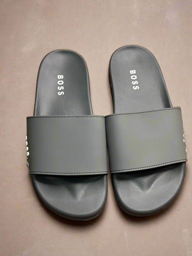 Boss Grey Slipper’s