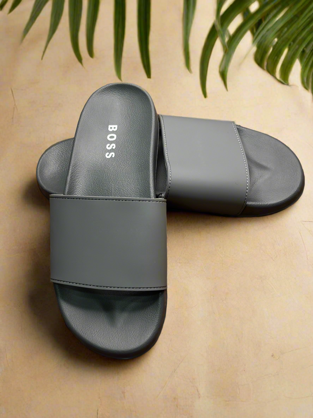 Boss Grey Slipper’s