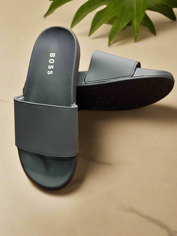 Boss Grey Slipper’s